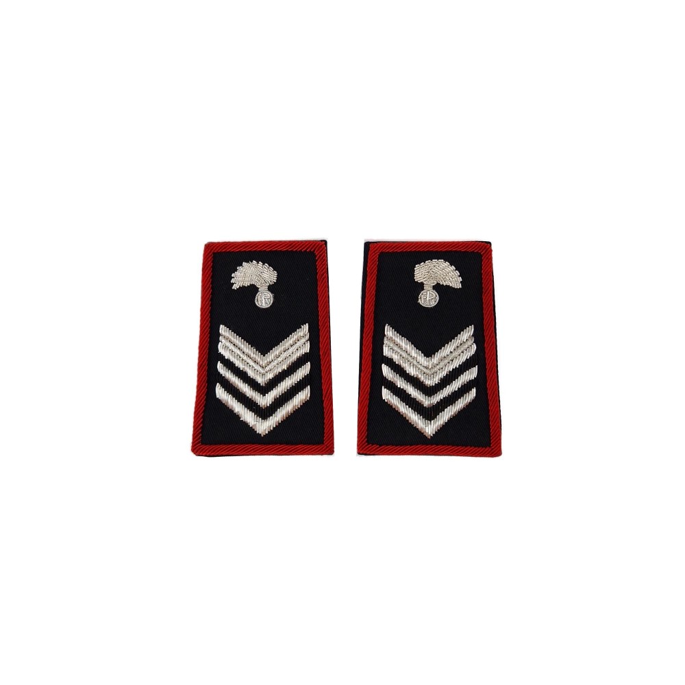 Tubolari Brigadiere Carabinieri ricamati neri