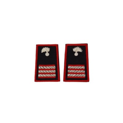 Tubolari Maresciallo Maggiore Carabinieri ricamati neri