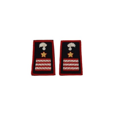Tubolari Luogotenente Carabinieri ricamati neri