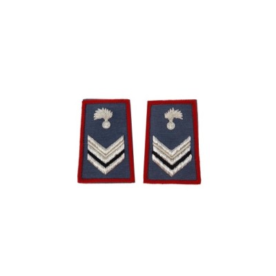Tubolari Vicebrigadiere Carabinieri ricamati azzurri