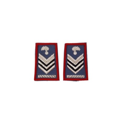 Tubolari Brigadiere Capo Carabinieri ricamati azzurri