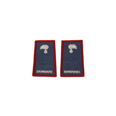 Tubolari Maresciallo Carabinieri ricamati azzurri
