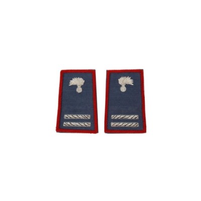 Tubolari Maresciallo Ordinario Carabinieri ricamati azzurri