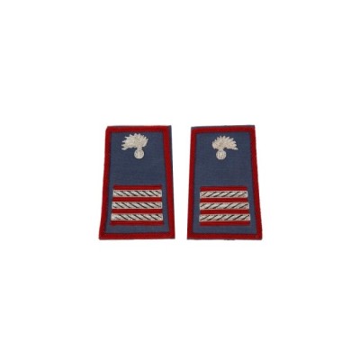 Tubolari Maresciallo Maggiore Carabinieri ricamati azzurri