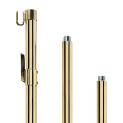Asta per stendardo in ottone cm 225 - 3 pezzi