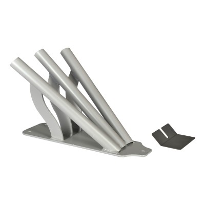 Supporto a muro a 3 sedi per asta Ø 22 mm