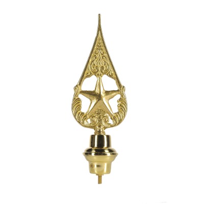 Lancia generica con stella per asta in ottone