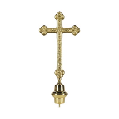 Puntale a croce per asta in ottone