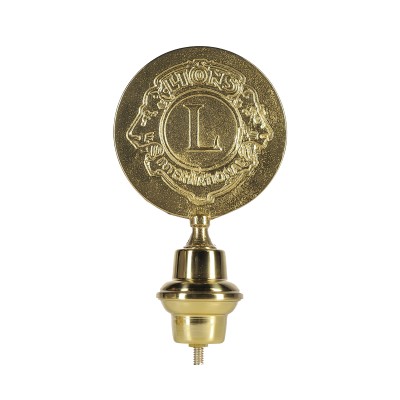 Puntale emblema Lions per asta in ottone