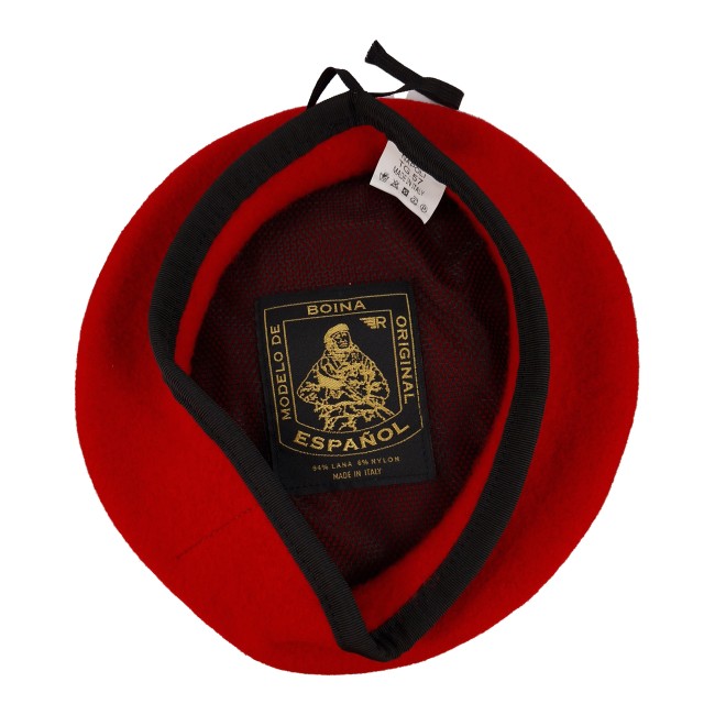 Basco spagnolo rosso Carabinieri Cacciatori interno Basco spagnolo rosso Carabinieri Cacciatori interno