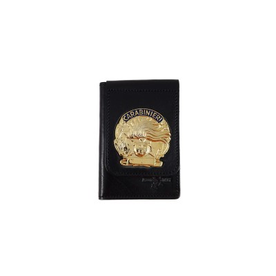 Ascot Portafoglio Carabinieri 600 verticale in pelle placca oro