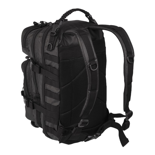 Mil-tec Zaino Militare Small 30 lt nero impermeabile retro