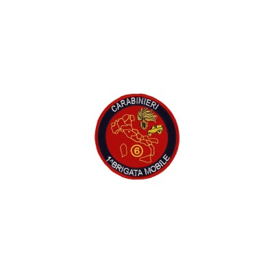 Patch Tonda 1° Brigata Mobile 6° Battaglione Toscana Carabinieri ricamata da tuta op
