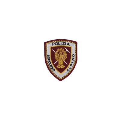 Patch Scudetto Soccorso Alpino Polizia ricamata