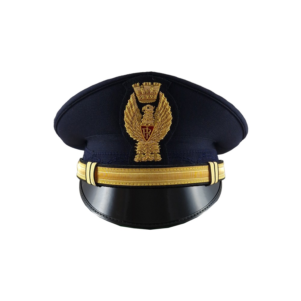 Berretto Vice Commissario Polizia di Stato uomo frontale