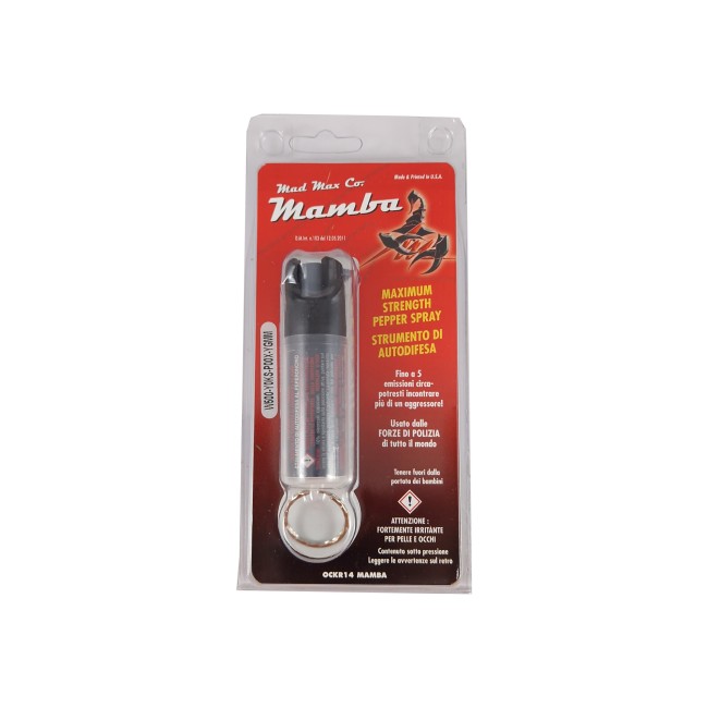 Spray Peperoncino Mamba con portachiavi scatola Spray Peperoncino Mamba con portachiavi scatola