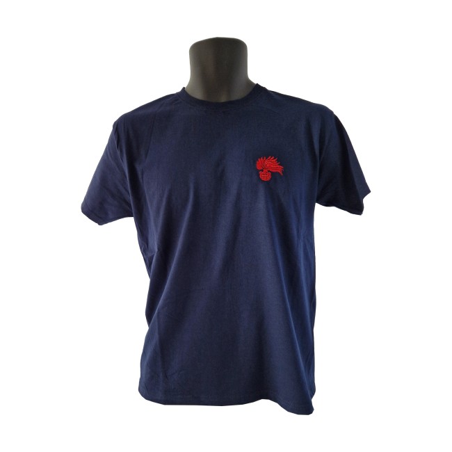 T-shirt Carabinieri Blu in cotone frontale
