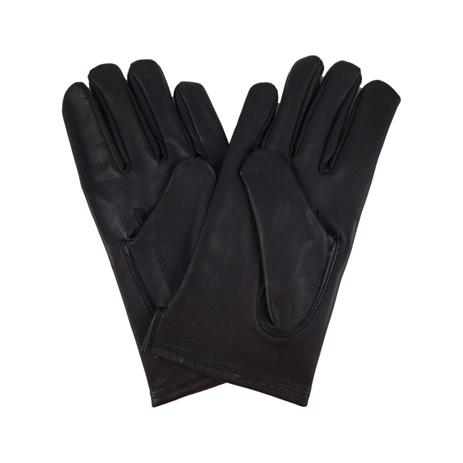 Guanti foderati da divisa in pelle nera palmo