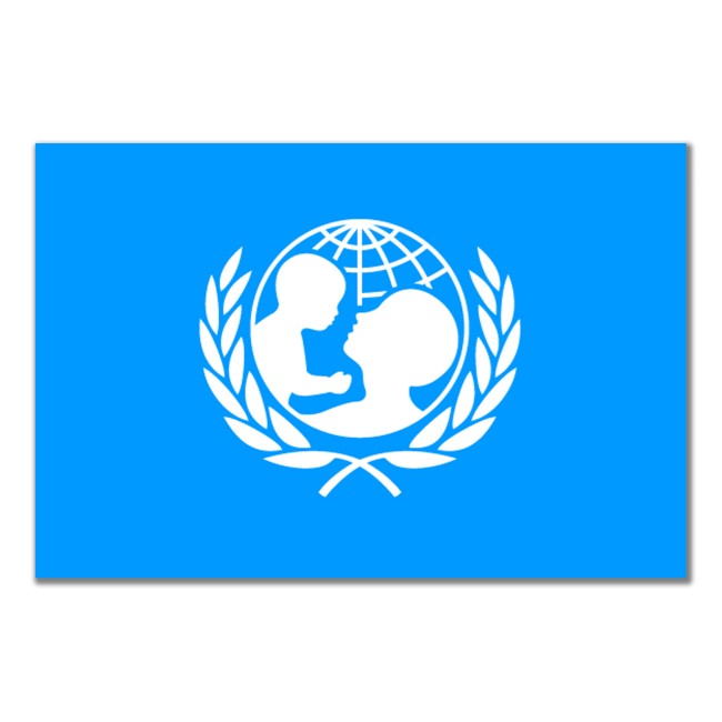 Bandiera Unicef 200x300 cm in poliestere nautico Bandiera Unicef 200x300 cm in poliestere nautico
