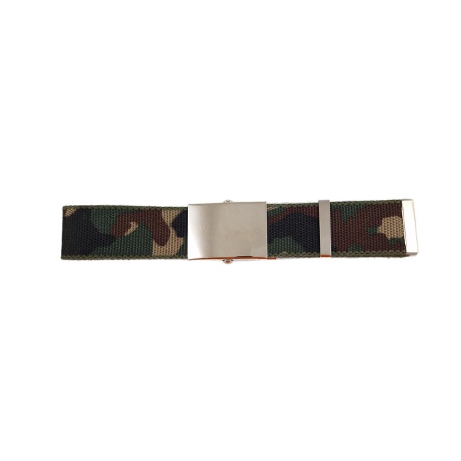 Cintura in cotone woodland con fibbia in metallo - h 4 cm