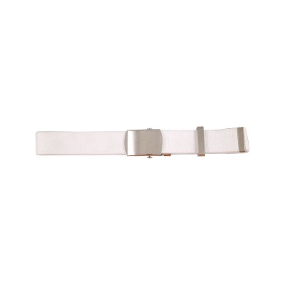 Cintura in cotone bianco con fibbia in metallo - h 3 cm