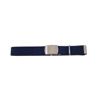 Cintura in cotone blu con fibbia in metallo - h 3 cm