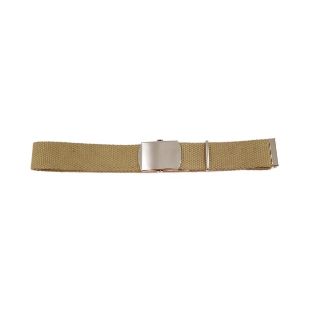 Cintura in cotone kaki con fibbia in metallo - h 3 cm