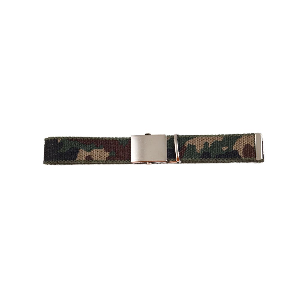Cintura in cotone woodland con fibbia in metallo - h 3 cm
