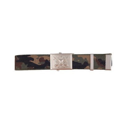 Cintura Pluriarma cotone woodland con fibbia in metallo - h 4 cm