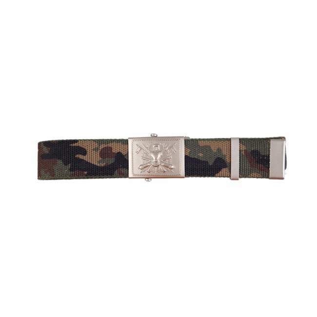 Cintura Pluriarma cotone woodland con fibbia in metallo - h 4 cm