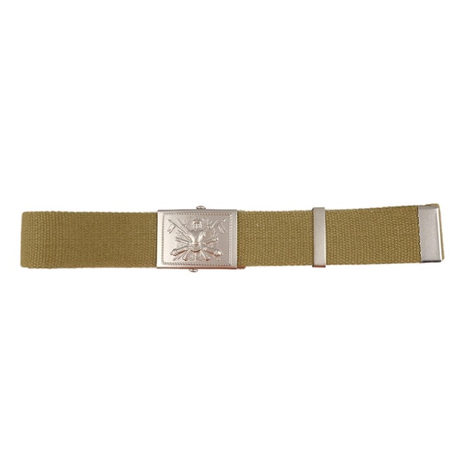 Cintura Kaki cotone woodland con fibbia in metallo - h 4 cm