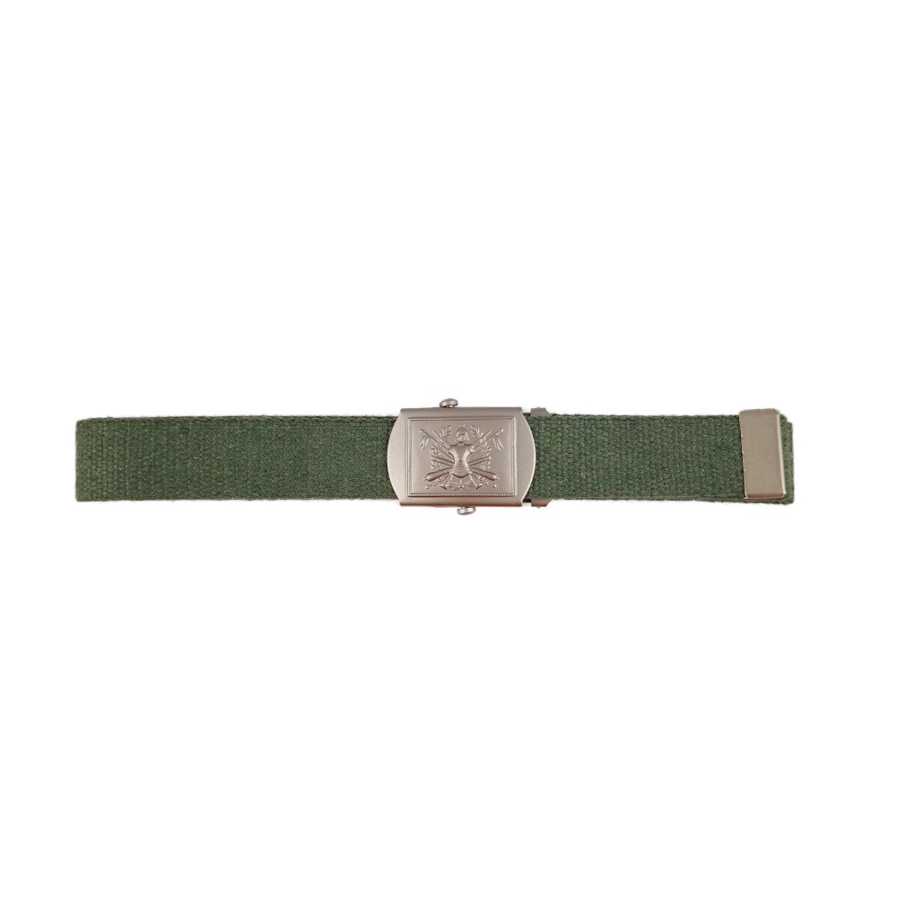 Cintura Pluriarma in cotone verde con fibbia in metallo - h 3 cm