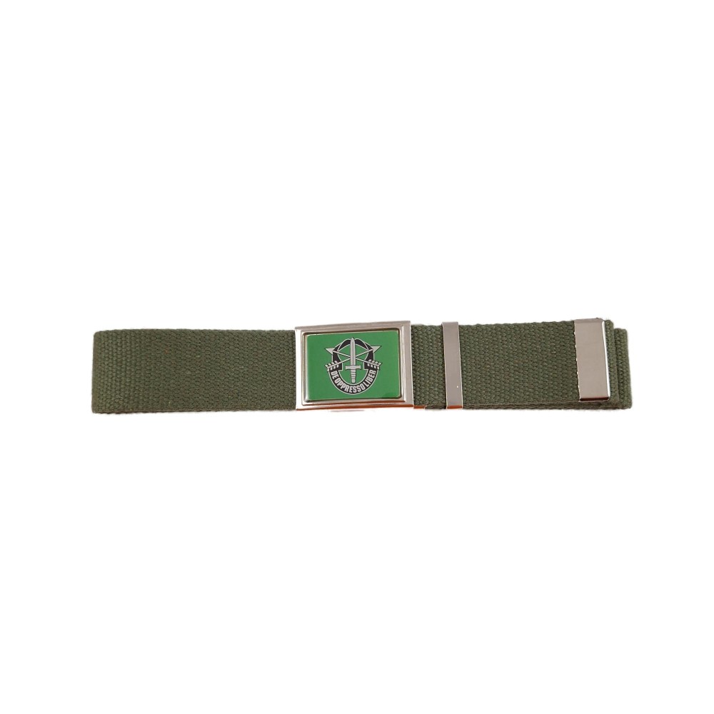 Cintura De Oppresso Liber cotone verde con fibbia vetrificata