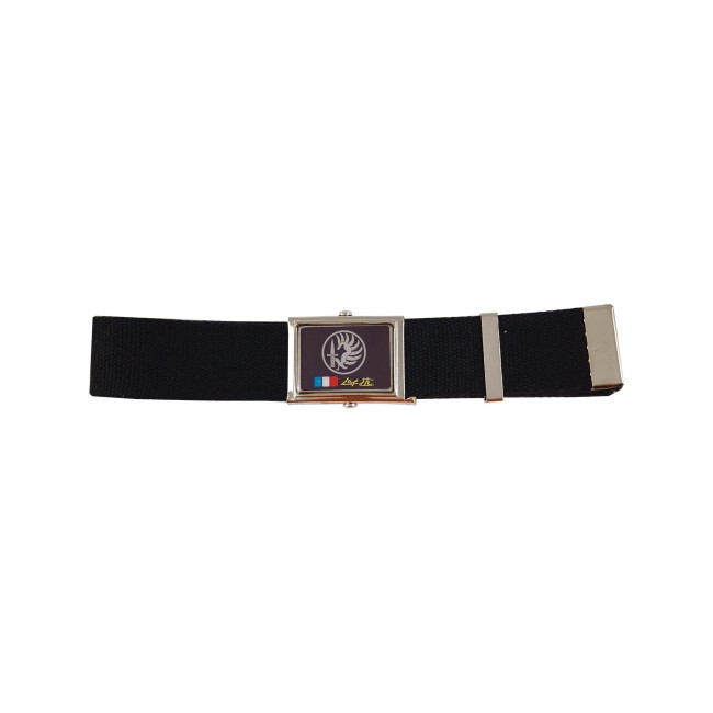 Cintura Legion Etrangere cotone nero con fibbia vetrificata