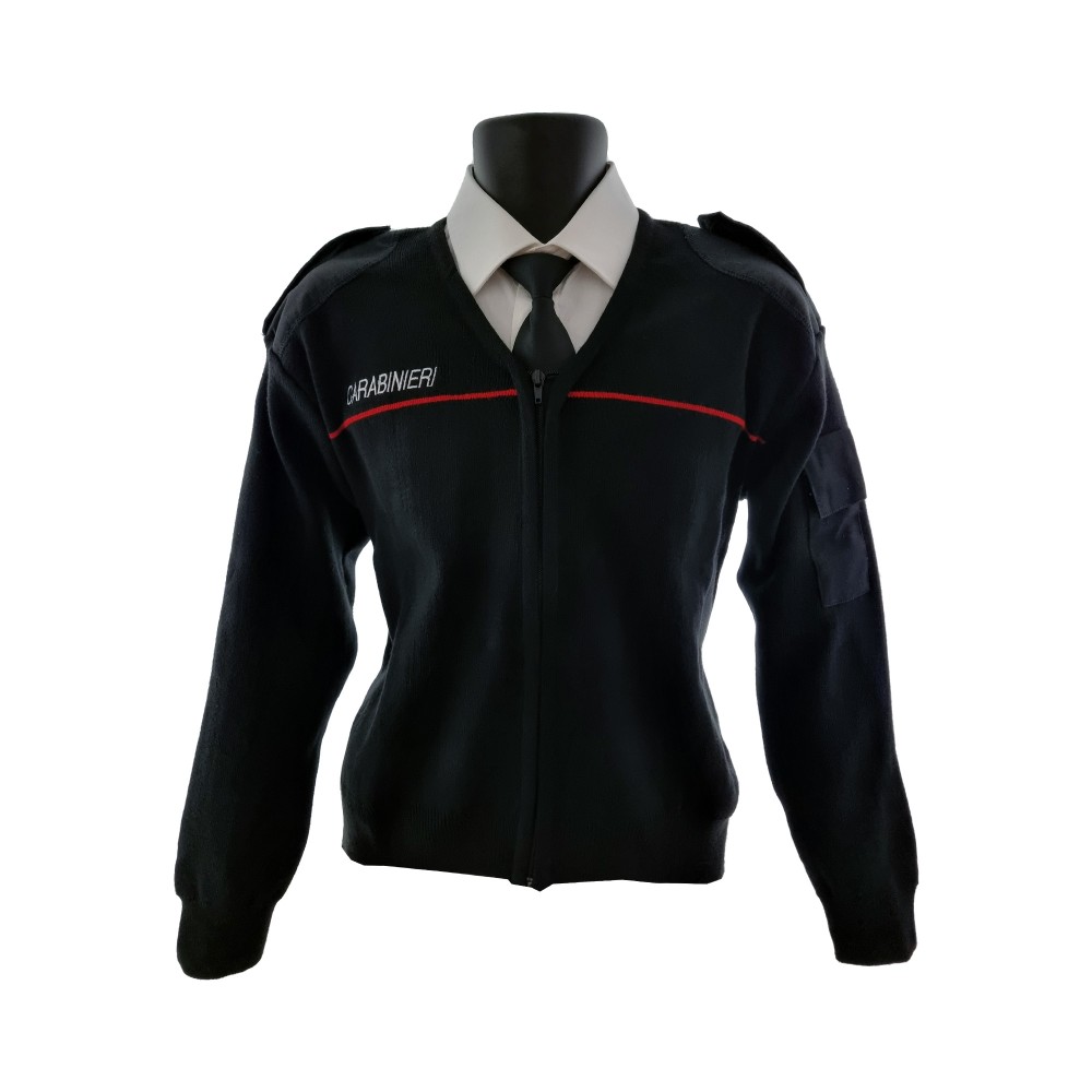 Maglione Originale British Army Police, Nero Con Scollo A V, In Acrilico Leggero, Con Gomiti E Spalle Rinforzati E Tasca Per Penna - 3