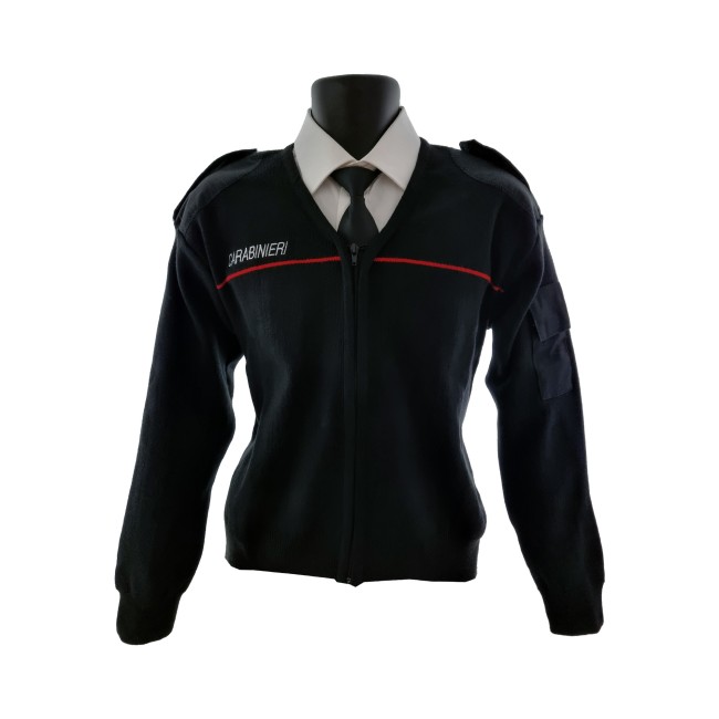 Maglione Carabinieri con zip scollo a V frontale Maglione Carabinieri con zip scollo a V frontale