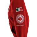 Felpa Croce Rossa Italiana rossa con zip manica