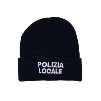 Berretto Zuccotto Polizia Locale blu in acrilico