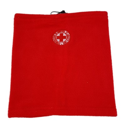 Scaldacollo Croce Rossa Italiana rosso in pile