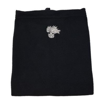 Scaldacollo Carabinieri nero in pile fiamma argento