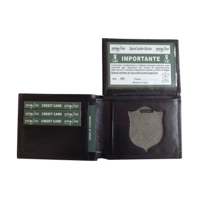 Ascot Portafoglio Polizia 260 orizzontale con placca occultabile