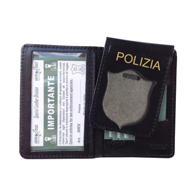 Ascot Portafoglio Polizia 600 verticale in pelle
