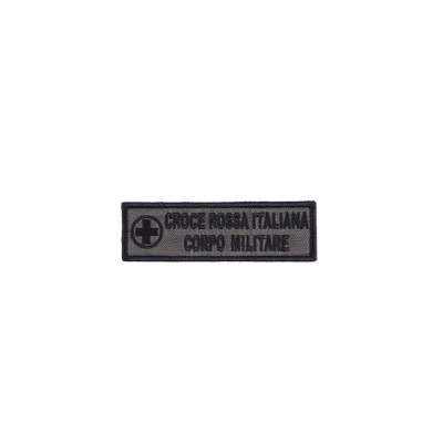Patch scritta Corpo Militare Croce Rossa ricamata bassa visibilità