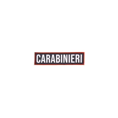 Patch scritta Carabinieri in Pvc rossa