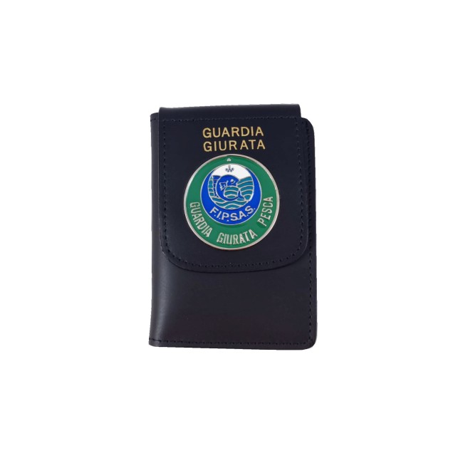 Vega Holster Portafoglio Guardia Giurata Pesca 1WD82 in pelle