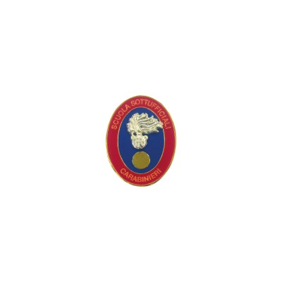 Spilla Scuola Sottufficiali Carabinieri in metallo