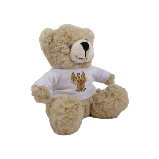 Orsetto Peluche Polizia di Stato con polo bianca - 24 cm