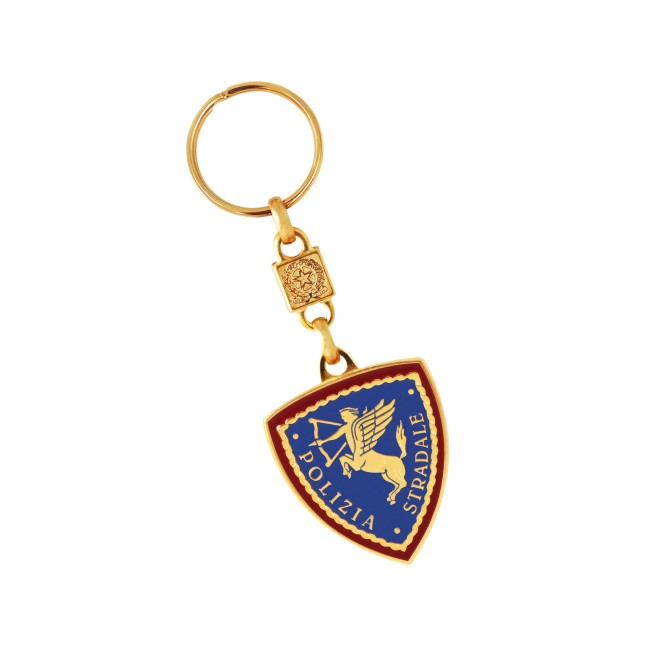 Portachiavi Polizia Stradale in metallo