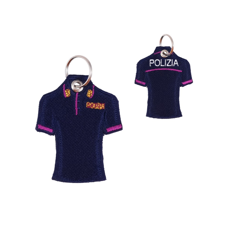 Portachiavi Polo Polizia di Stato ricamato