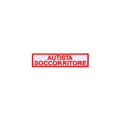 Patch Autista Soccorritore Croce Rossa ricamata